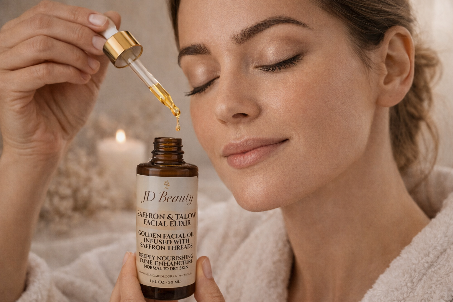 Saffron & Tallow Facial Elixir | Luxury Natural Face Oil 