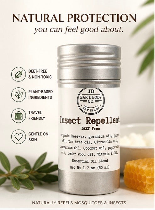 Natural DEET-Free Insect Repellent Balm Stick | Organic Essential Oils