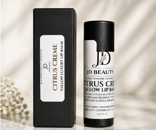 Citrus Crème Tallow Lip Balm | Organic Nourishing Lip Treatment