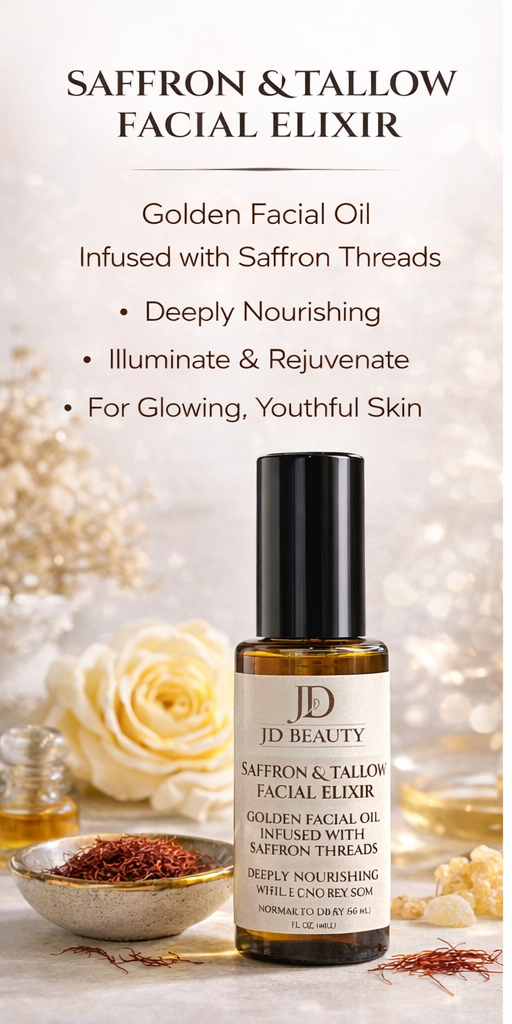 Saffron & Tallow Facial Elixir | Luxury Natural Face Oil 