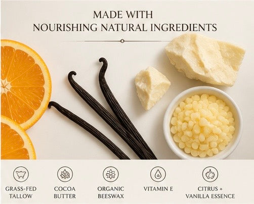 Citrus Crème Tallow Lip Balm | Organic Nourishing Lip Treatment