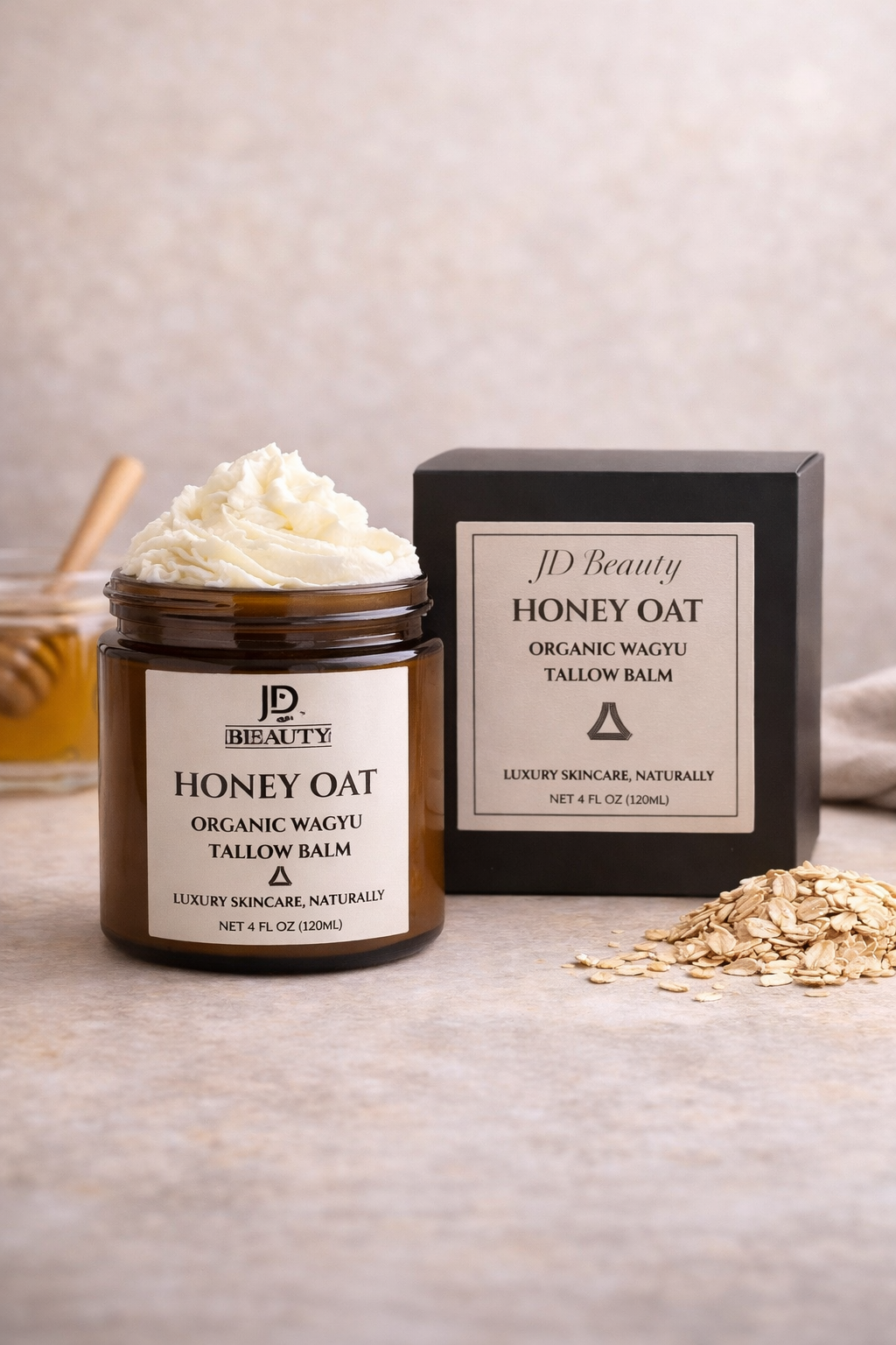 JD Beauty Honey Oat Tallow Balm – Soothing Moisturizer for Sensitive & Dry Skin