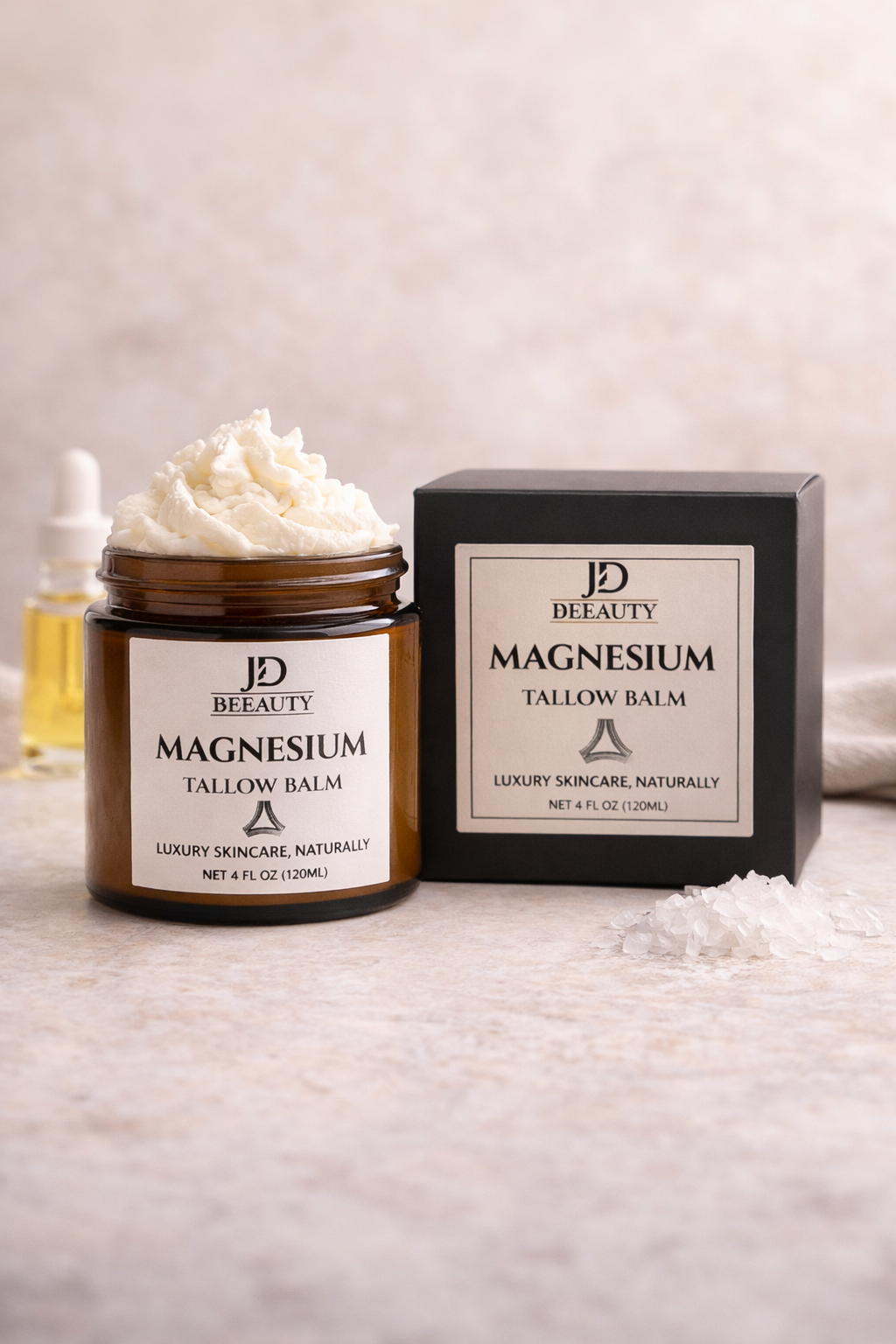 JD Beauty Magnesium Tallow Balm – Relaxing Night Balm for Sleep & Skin Repair |